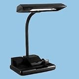 Catalina Lighting 09015108130 Deluxe organizer fluorescent desk lamp, gooseneck, 26-1/2 high, black