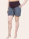 Motherhood Maternity: Plus Size Mid Belly Ringspun Denim Maternity Shorts