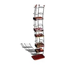 Atlantic Wave 1386 Click to enlarge Wave DVD Tower (Black Steel/Cherry Wood Base )