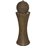 Desert Spring Fiberglass Fountain (Brown) (41H x 13.5W x 15.5D)