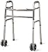 [Itm] Extra-Wide Two-Button Walker With Dual 5" Wheels [Acsry To]: Deluxe Bariatr... see description