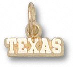 Texas Longhorns Solid 10K Gold ''TEXAS'' 1/8'' Pendant