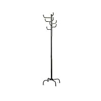 Modern Style Black Finish Metal Eight Hook Coat Hat Rack