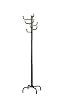 Modern Style Black Finish Metal Eight Hook Coat Hat Rack
