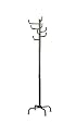 Modern Style Black Finish Metal Eight Hook Coat Hat Rack