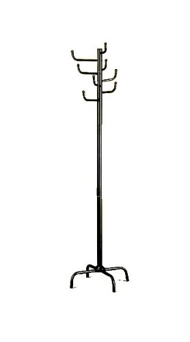 Modern Style Black Finish Metal Eight Hook Coat Hat Rack