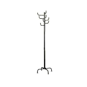 Modern Style Black Finish Metal Eight Hook Coat Hat Rack