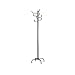 Modern Style Black Finish Metal Eight Hook Coat Hat Rack