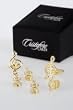 Cufflinks and Studs - G Clef, Gold Trim