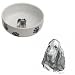 Bloodhound Paw Print Bowl, Porcelain by Rosalinde (7' x 2.5' deep)