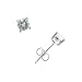Rhodium Plated Sterling Silver 5mm December Birthstone Genuine Blue Topaz Stud Earrings