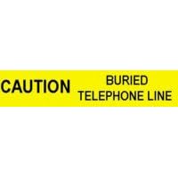 CAUTION BURIED TELEPHONE LINE BELOW Barricade Tape Orange 1000' 4 mil Case by Presco