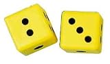 Champion Sports Coated Foam Dice-Set of 2