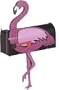 Pink Flamingo Novelty Mailbox (Black Mailbox)