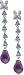 Amethyst, Tanzanite and Diamond Briolette Earrings