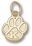 Kentucky Wildcats Solid 10K Gold ''K'' Paw 3/8'' Pendant