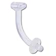 14 Gauge curved barbell CLEAR RETAINER 3/8"