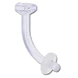 14 Gauge curved barbell CLEAR RETAINER 3/8