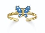 14K Blue Enam Bttrfly Toe Ring - GH24068