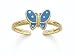 14K Blue Enam Bttrfly Toe Ring - GH24068