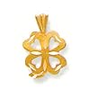 14kt Gold Diamond Cut Irish Celtic 4 Leaf Clover Shamrock Charm