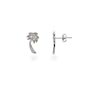 CZ Sterling Silver Palm Tree Stud Earrings