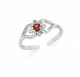 14K W/G 2.5MM GARNET TOE RING JANUARY - GH24365JAN