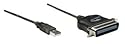 USB auf Parallel Drucker Konverter, USB A Stecker auf Cen36 
Stecker, 3.0 m USB A Stecker auf Cen36 Stecker, 3.0 m