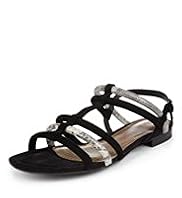 Footglove™ Fashion Suede Tubular T-Bar Shoes