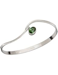 Ed Levin, Gem Crest Bracelet, Emerald Topaz, .925 Sterling Silver & 14K Gold, Sizes S - L