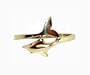 10 KT Yellow Gold Dolphin Slim Band Ring