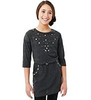 Limited 3/4 Sleeve Stud Tunic with Belt