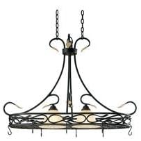 Kenroy Home 91562RBRZ Countryside 2-Light Pot Rack, Royal Bronze