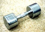 Chrome Plated Steel Dumbell - 50lb