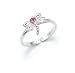 Sterling Silver Pink CZ Dragonfly Toe Ring