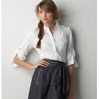 Buy Ann Taylor Loft Ladies White Rolled Sleeve Button Down Shirt by Ann Taylor LOFT