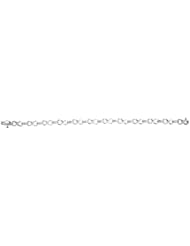 Silver With Rhodium Finish 0.10Ct Diamond Bracelet