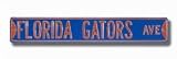 Steel Street Sign: FLORIDA GATORS AVE (Blue)
