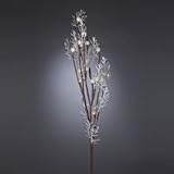1 Warm White 20-Light LED Lighted Branch with Starburst Leaves 30