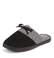 Secret Support™ Suede Ditsy Floral Print Slippers
