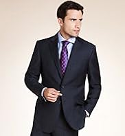 Big & Tall Pure Wool Herringbone Striped 2 Button Jacket