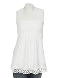 Eyelet Trim Smocked Tank