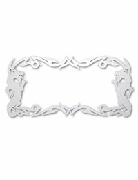 Cruiser Dragon License Plate Frame- Stainless Steel