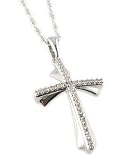 Elsa Martinez Sterling & Diamond Cross Necklace