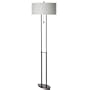 Dainolite DM2222F-OBB Floor Lamp with Oval Linen Shade, Oil Brushed Bronze
