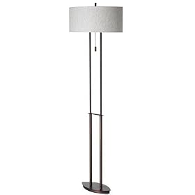 Dainolite DM2222F-OBB Floor Lamp with Oval Linen Shade, Oil Brushed Bronze