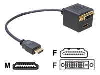 DELOCK Adapter HDMI Stecker zu HDMI + DVI25 Buchse Preisvergleich
