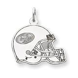 14K White Gold San Francisco 49Ers Helmet Pendant - NF1724W