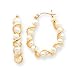 Jewelry : 14k Freshwater Cultured Pearl Twisted Hoop Earrings