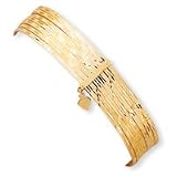 14k 10.5mm Diamond-cut Semanario Slip-on Bangle Bracelet